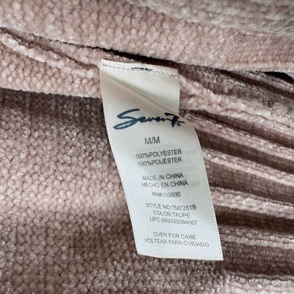 Seven7 Blush Soft Velvet Long Sleeve Cardigan Size Medium - Picture 4 of 6